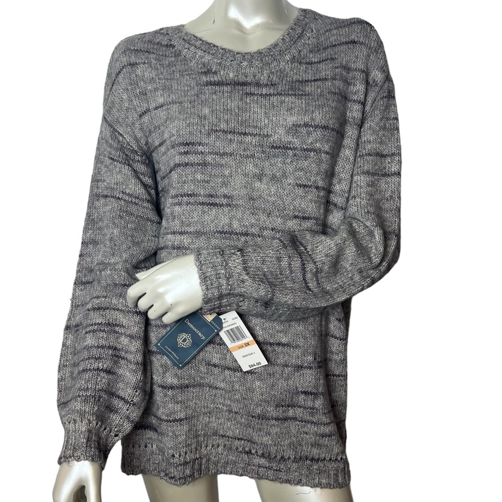 Democracy Marled Gray Knit 
Sweater Like new!